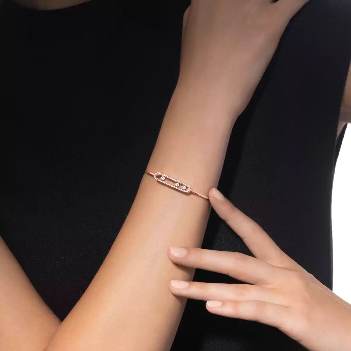 [Royal Jewellery]Move Pavé Diamond Bangle Bracelet M