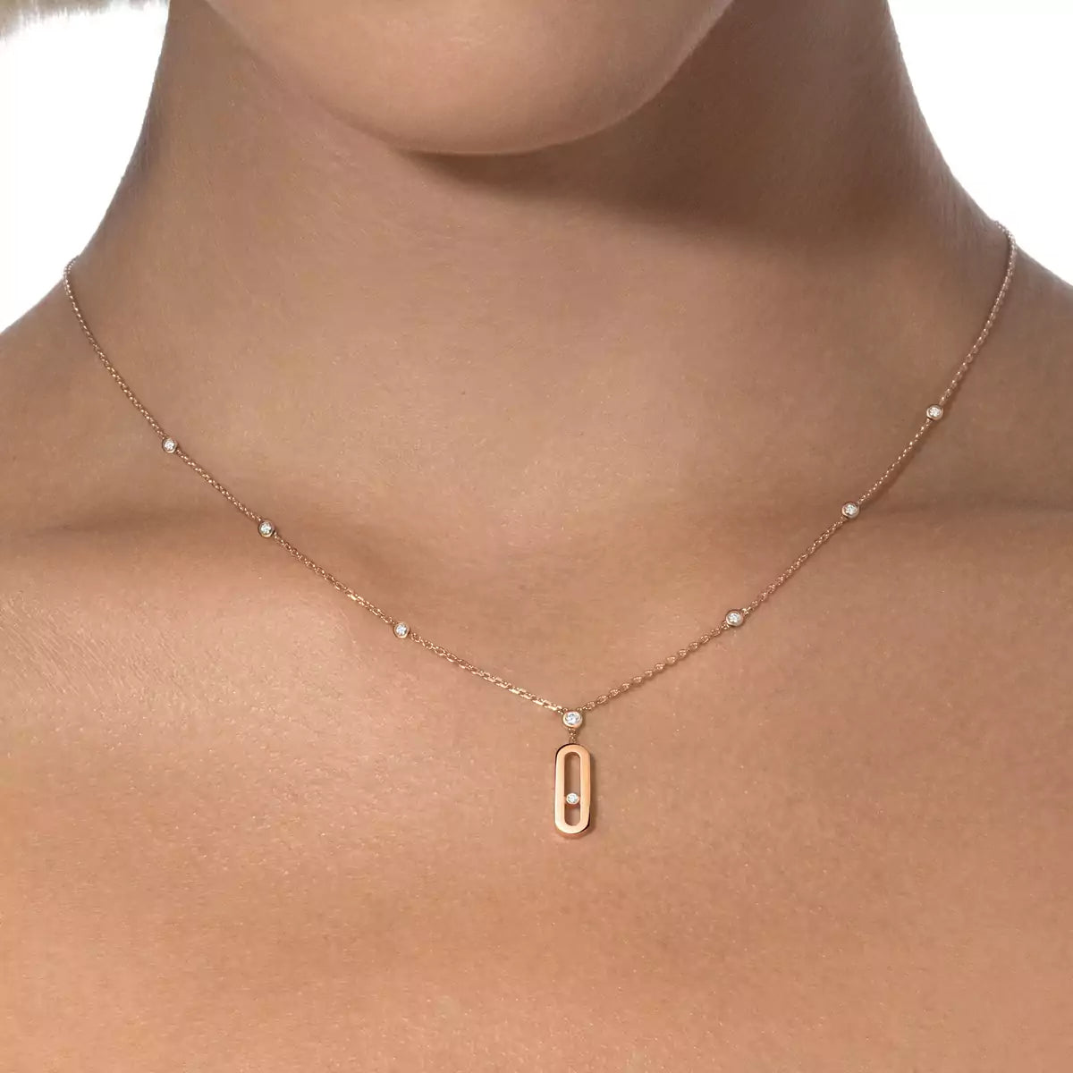 [Royal Jewellery] Move Uno Gold Diamond Long Necklace