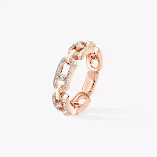 [Royal Jewellery]Move Link Pave_-Set Diamond Ring in Gold