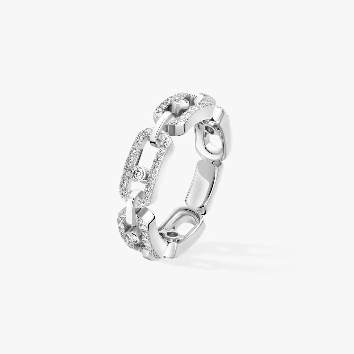 [Royal Jewellery]Move Link Pave_-Set Diamond Ring in Gold