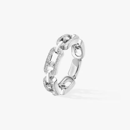 [Royal Jewellery]Move Link Pave_-Set Diamond Ring in Gold