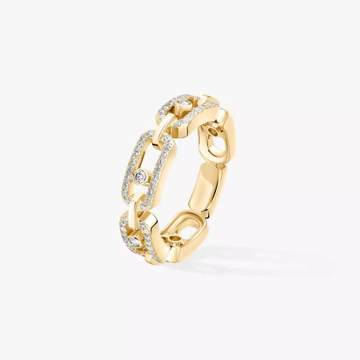 [Royal Jewellery]Move Link Pave_-Set Diamond Ring in Gold