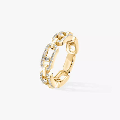 [Royal Jewellery]Move Link Pave_-Set Diamond Ring in Gold