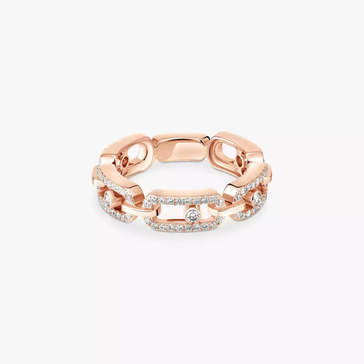 [Royal Jewellery]Move Link Pave_-Set Diamond Ring in Gold