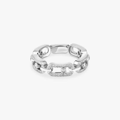 [Royal Jewellery]Move Link Pave_-Set Diamond Ring in Gold