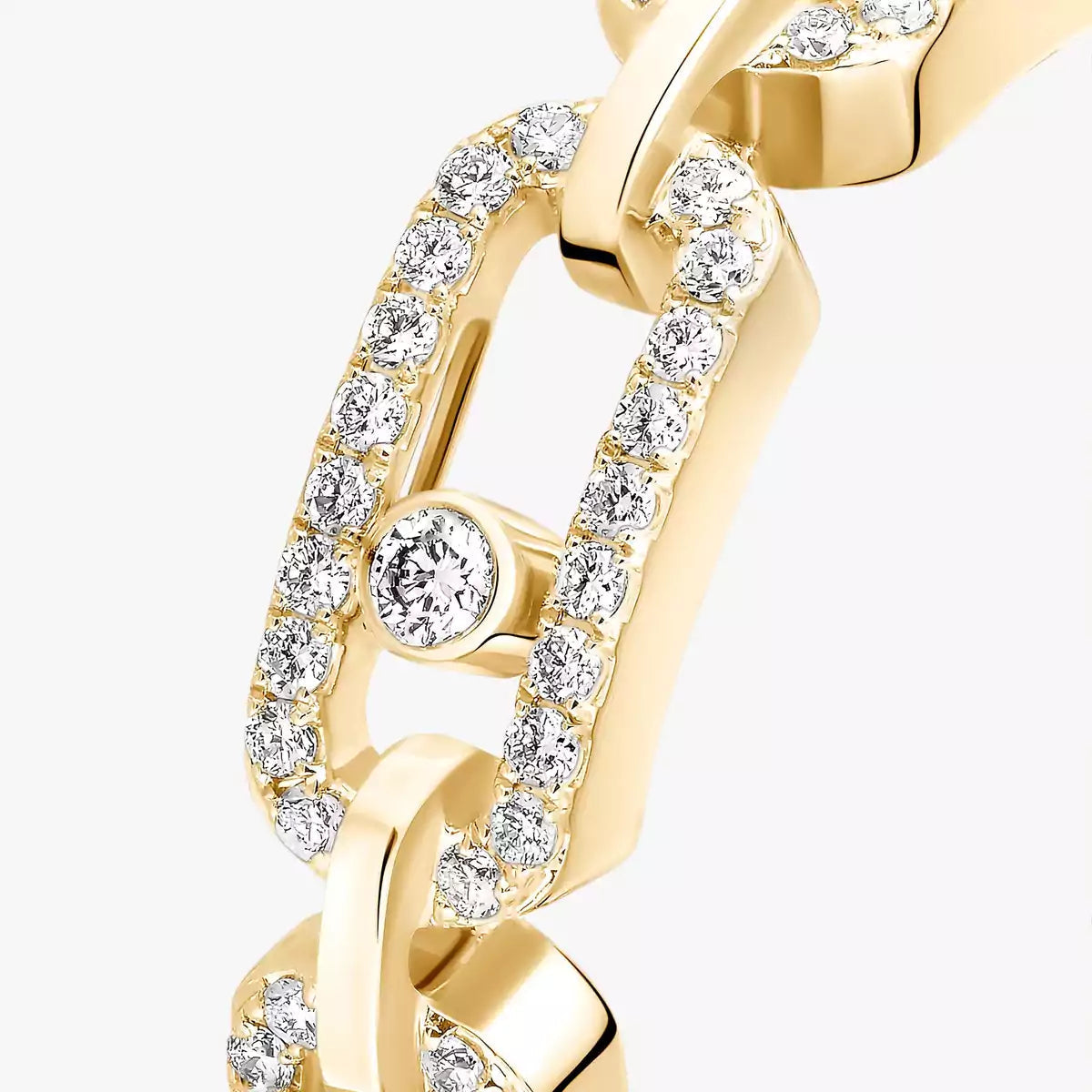 [Royal Jewellery]Move Link Pave_-Set Diamond Ring in Gold