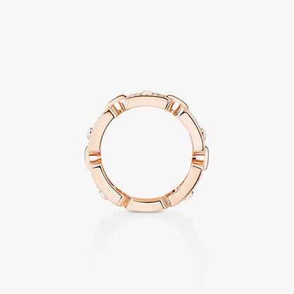 [Royal Jewellery]Move Link Pave_-Set Diamond Ring in Gold