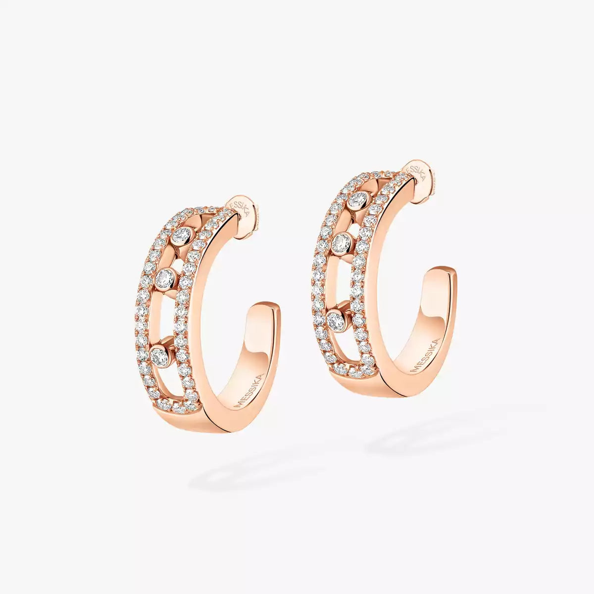 [Royal Jewellery]Diamond Pave_ Hoop Earrings Move