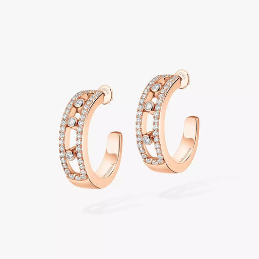 [Royal Jewellery]Diamond Pave_ Hoop Earrings Move