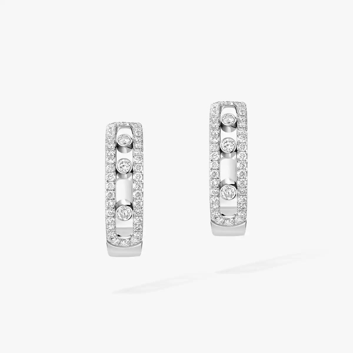 [Royal Jewellery]Diamond Pave_ Hoop Earrings Move