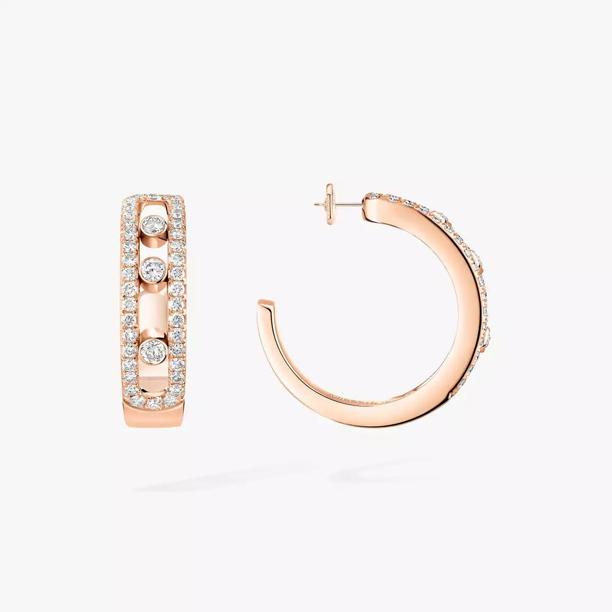 [Royal Jewellery]Diamond Pave_ Hoop Earrings Move