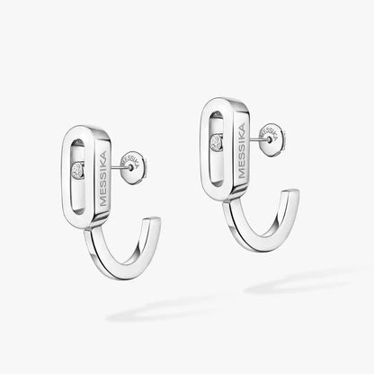 [Royal Jewellery]Diamond Mini Hoop Earrings Move Classique