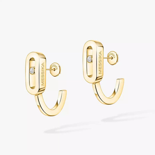 [Royal Jewellery]Diamond Mini Hoop Earrings Move Classique