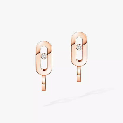 [Royal Jewellery]Diamond Mini Hoop Earrings Move Classique
