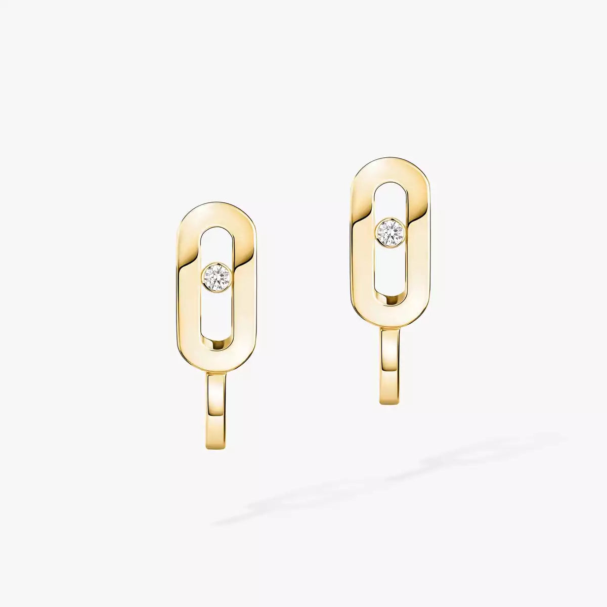 [Royal Jewellery]Diamond Mini Hoop Earrings Move Classique