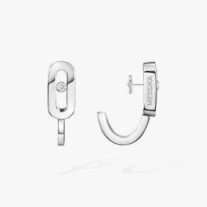 [Royal Jewellery]Diamond Mini Hoop Earrings Move Classique