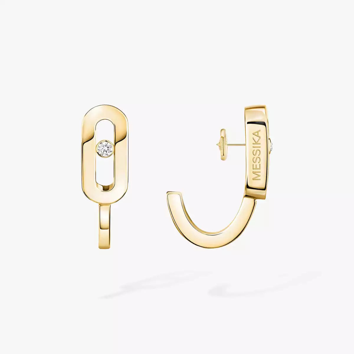 [Royal Jewellery]Diamond Mini Hoop Earrings Move Classique