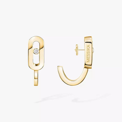 [Royal Jewellery]Diamond Mini Hoop Earrings Move Classique