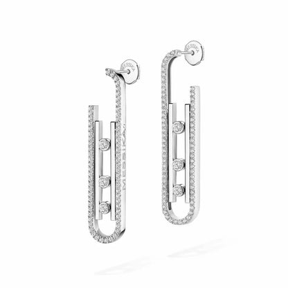 [Royal Jewellery]Diamond Pendant Earrings Move 10Th