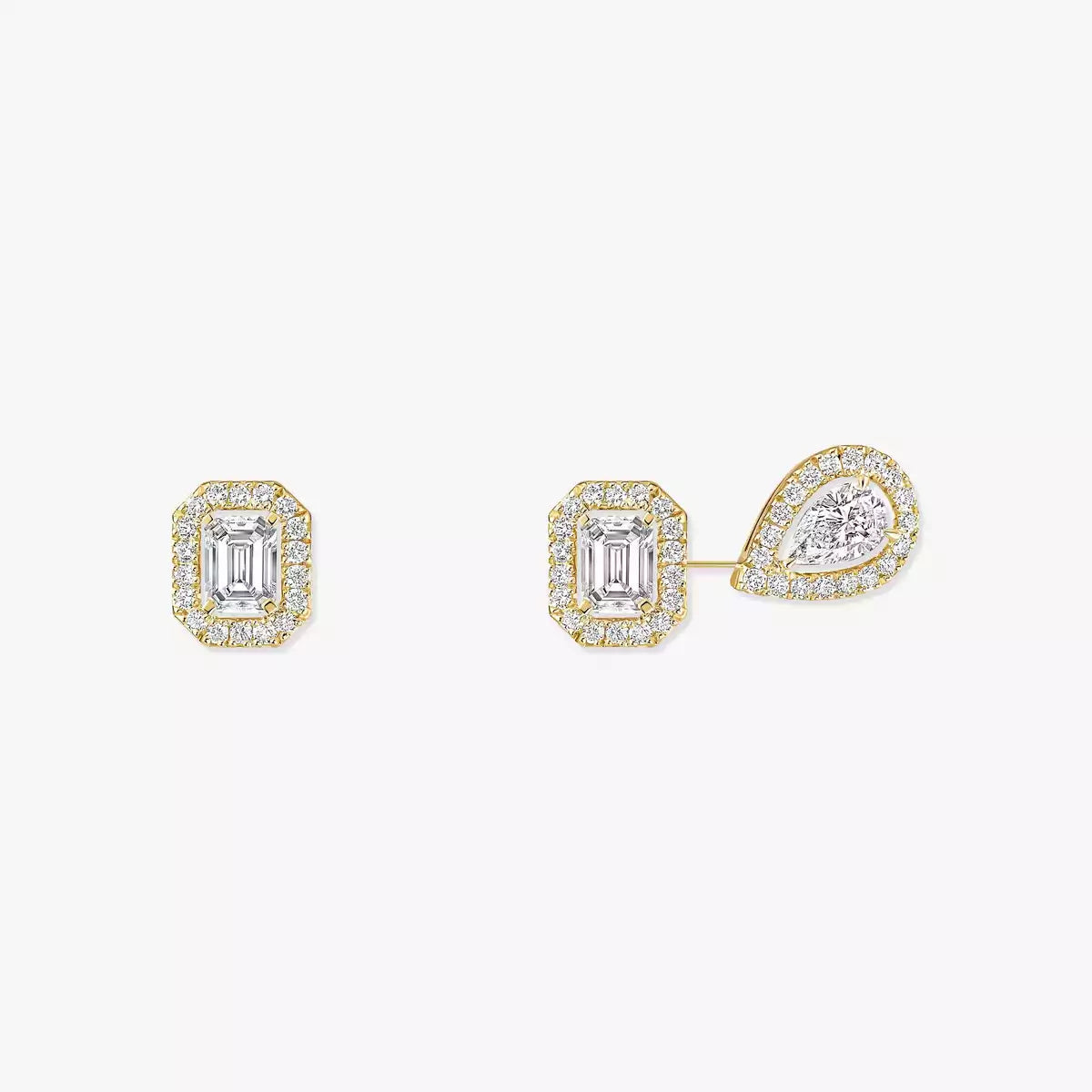 [Royal Jewellery]Diamond Earrings 0,10ct My Twin 1+2