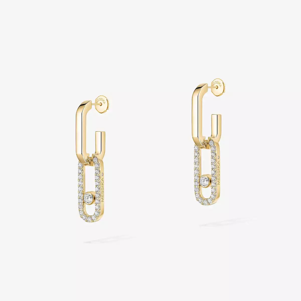 [Royal Jewellery]Move Link Diamond Earrings