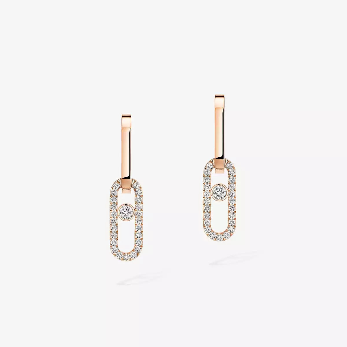 [Royal Jewellery]Move Link Diamond Earrings