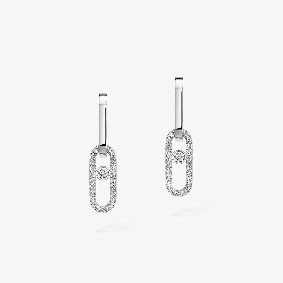 [Royal Jewellery]Move Link Diamond Earrings
