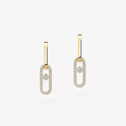 [Royal Jewellery]Move Link Diamond Earrings