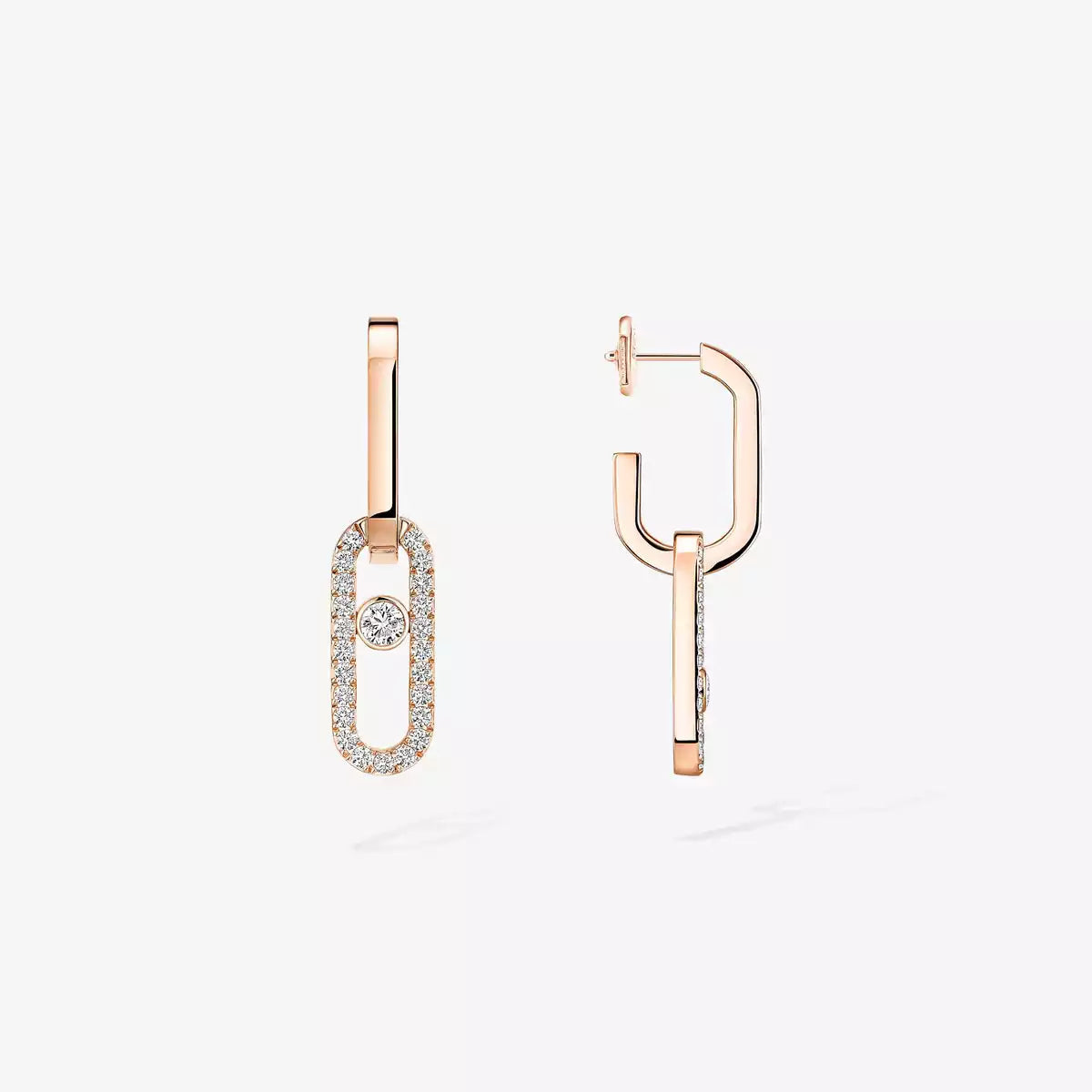 [Royal Jewellery]Move Link Diamond Earrings