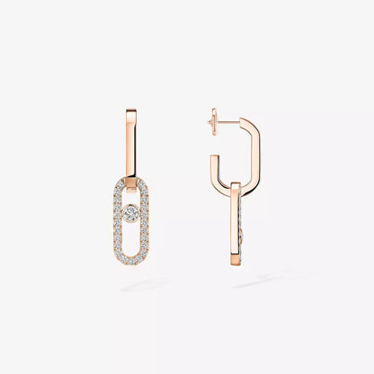 [Royal Jewellery]Move Link Diamond Earrings