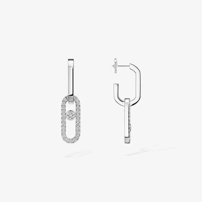 [Royal Jewellery]Move Link Diamond Earrings