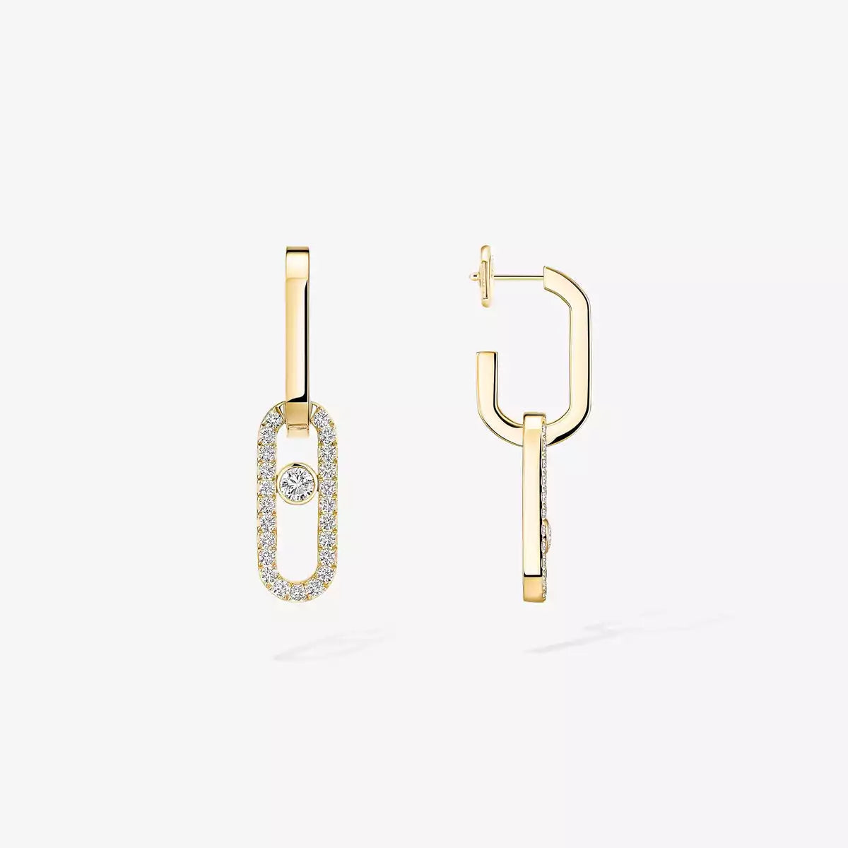 [Royal Jewellery]Move Link Diamond Earrings