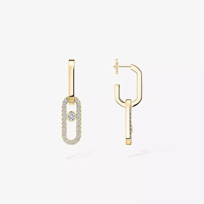 [Royal Jewellery]Move Link Diamond Earrings