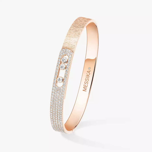 [Royal Jewellery]Move Noa Ciselé half pavé bangle