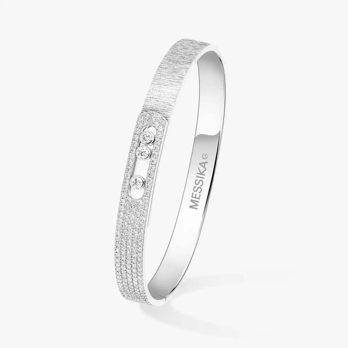 [Royal Jewellery]Move Noa Ciselé half pavé bangle
