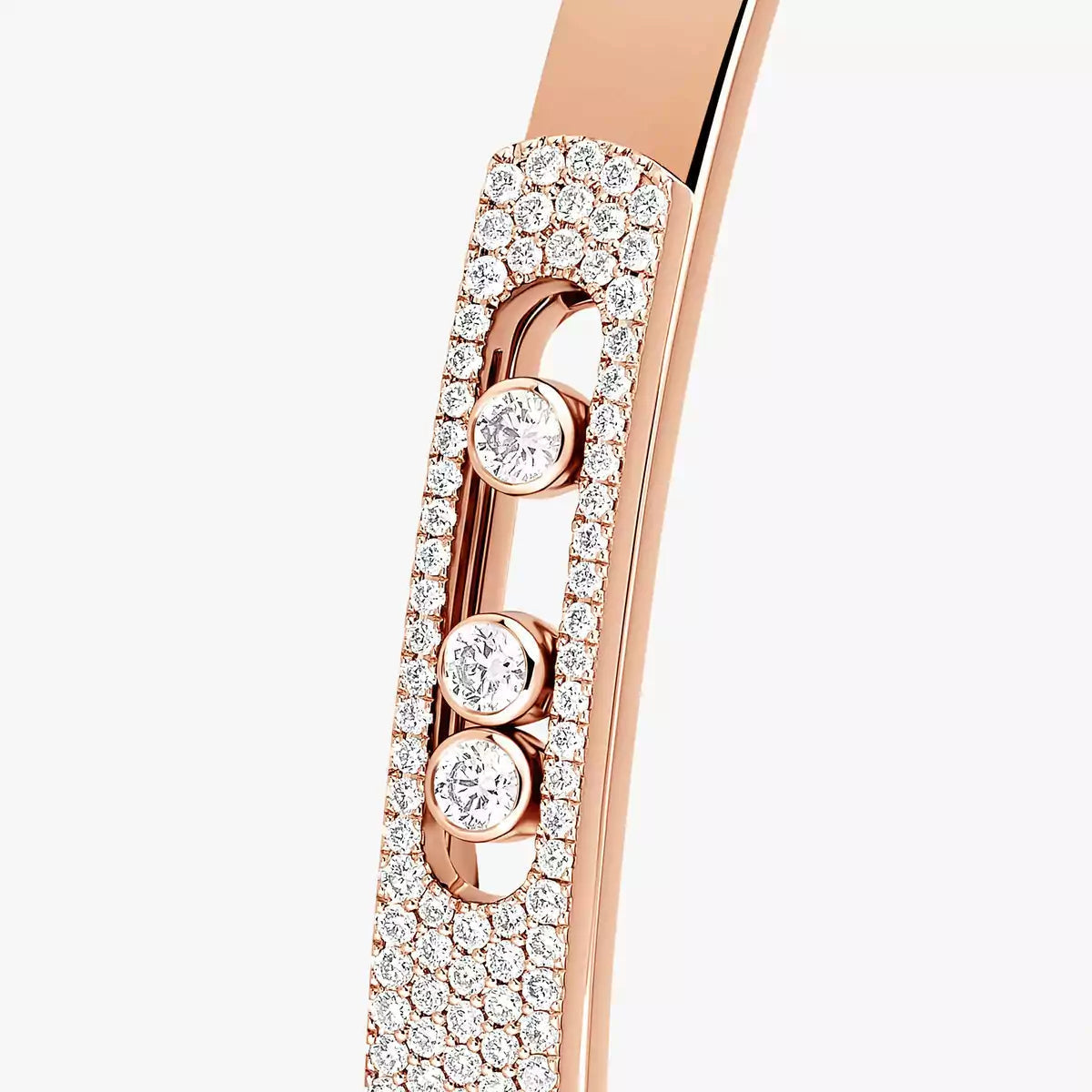 [Royal Jewellery]Move Noa Rose Gold Pavé Diamond Bangle Bracelet