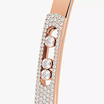 [Royal Jewellery]Move Noa Rose Gold Pavé Diamond Bangle Bracelet