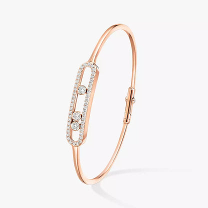 [Royal Jewellery]Move Pavé Diamond Bangle Bracelet M