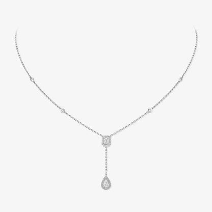 [Royal Jewellery]Gold Diamond Tie Necklace