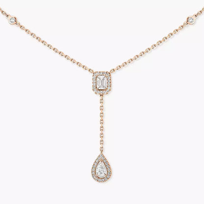 [Royal Jewellery]Gold Diamond Tie Necklace