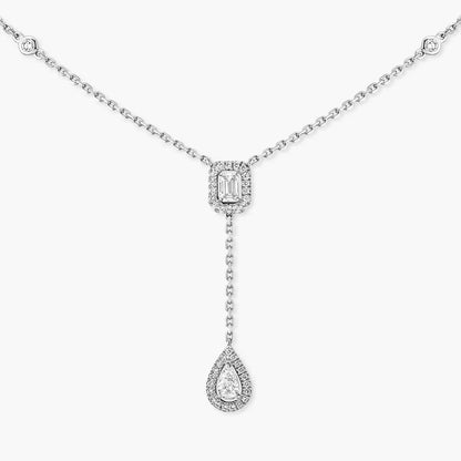 [Royal Jewellery]Gold Diamond Tie Necklace