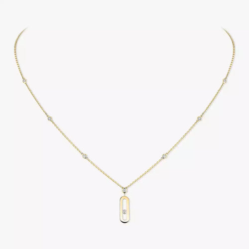 [Royal&Vicky] Move Uno Gold Diamond Long Necklace