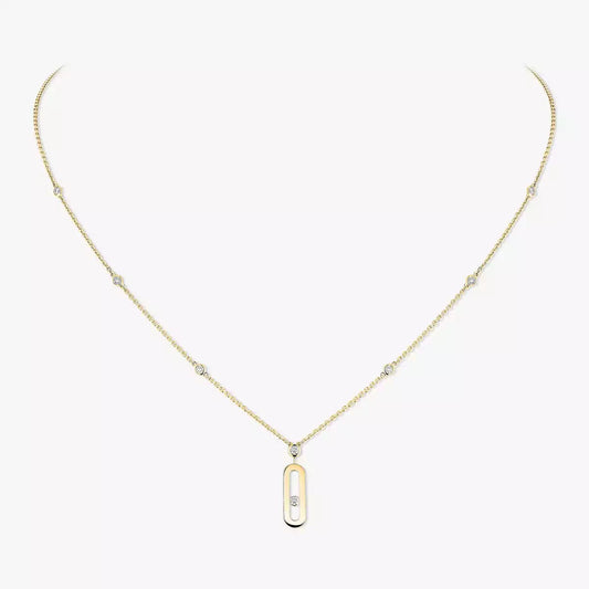 [Royal Jewellery] Move Uno Gold Diamond Long Necklace