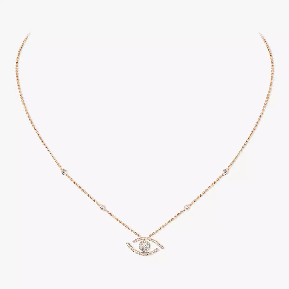 [Royal Jewellery]Pave_ Diamond Necklace Lucky Eye