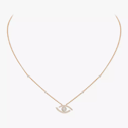 [Royal Jewellery]Pave_ Diamond Necklace Lucky Eye