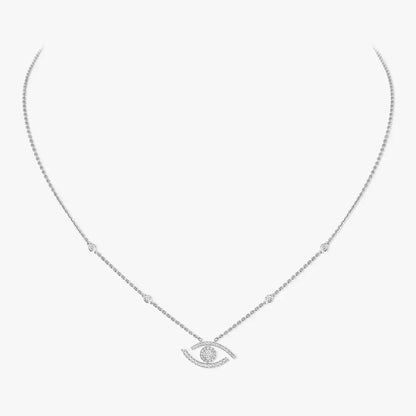 [Royal Jewellery]Pave_ Diamond Necklace Lucky Eye