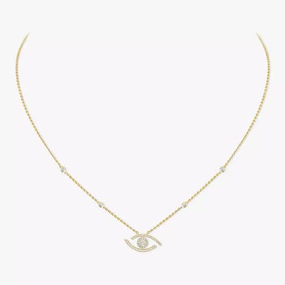 [Royal Jewellery]Pave_ Diamond Necklace Lucky Eye