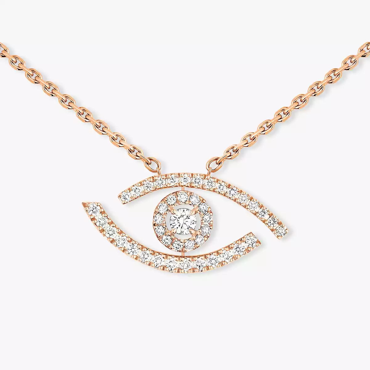 [Royal Jewellery]Pave_ Diamond Necklace Lucky Eye