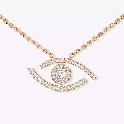 [Royal Jewellery]Pave_ Diamond Necklace Lucky Eye