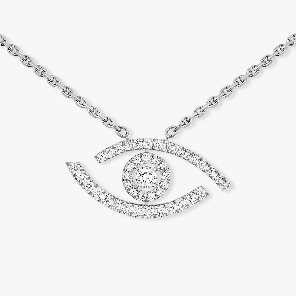 [Royal Jewellery]Pave_ Diamond Necklace Lucky Eye